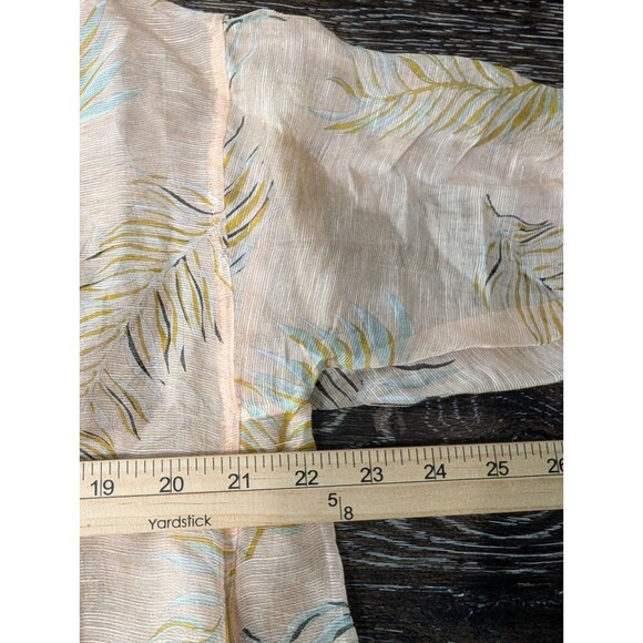 Giada Forte Linen Silk Blend Sheer Beach Summer Coverup Top Tunic Peach Sz 2 194 - Picture 6 of 7